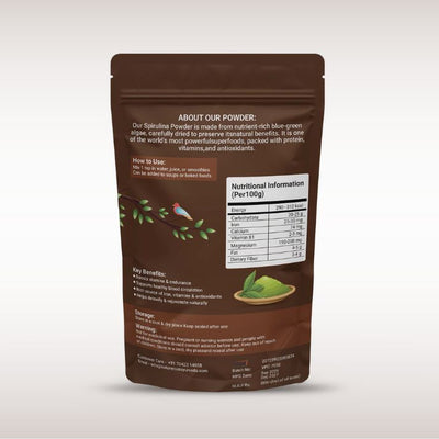 Spirulina Powderβ Pure Organic Wellness-200gm